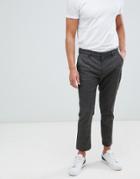 Pull & Bear Tailored Pants In Gray Check - Brown