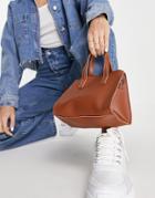 Claudia Canova Top Handle Mini Crossbody Bag In Tan-brown