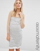 Asos Maternity Knitted Dress In Stripe With Color Block - Multi