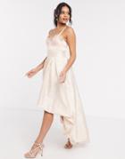 Style Cheat Taffeta Puff Ball Skirt In Champagne-white