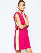 Hedonia Marcia Shift Dress With Side Tab Detail - Pink