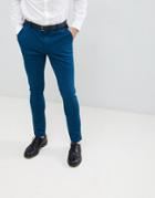 Devils Advocate Super Skinny Plain Suit Pants - Navy