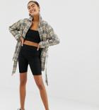 Monki Two-piece Legging Shorts In Black - Black