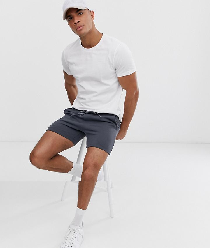 Asos Design T-shirt With Crew Neck & Jersey Skinny Shorts 2 Pack-multi