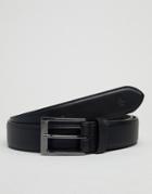 Original Penguin Skinny Leather Smart Belt-black