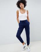 Asos Design Basic Joggers With Tie - Navy