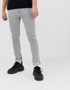 Asos Design Skinny Jeans In Pale Gray