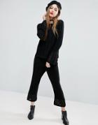 Asos Co-ord Pant In Mixed Pointelle - Black