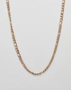 Wftw 7mm Figaro Chain Necklace In Gold - Gold