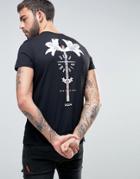 Dead Vintage Lilly Back Print T-shirt - Black