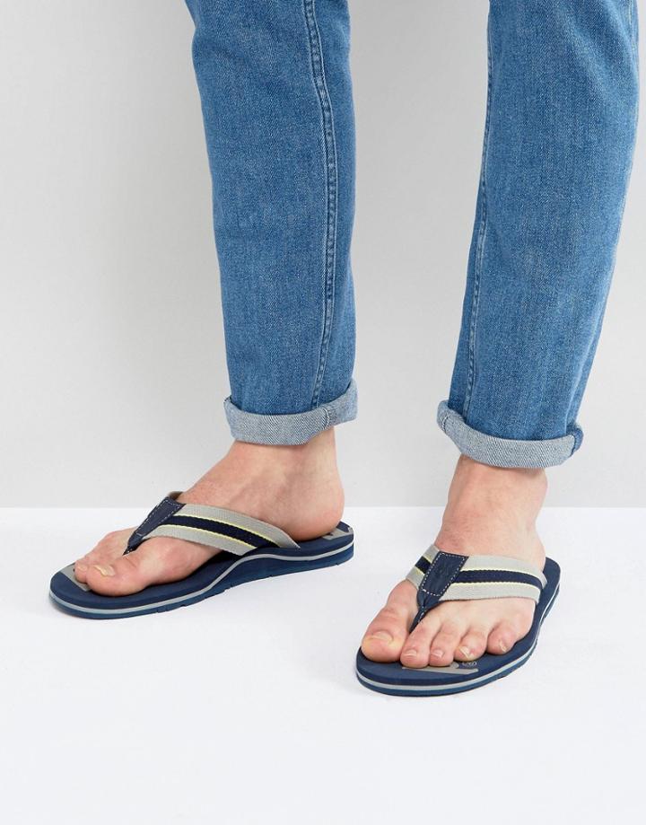 Timberland Logo Flip Flops - Navy