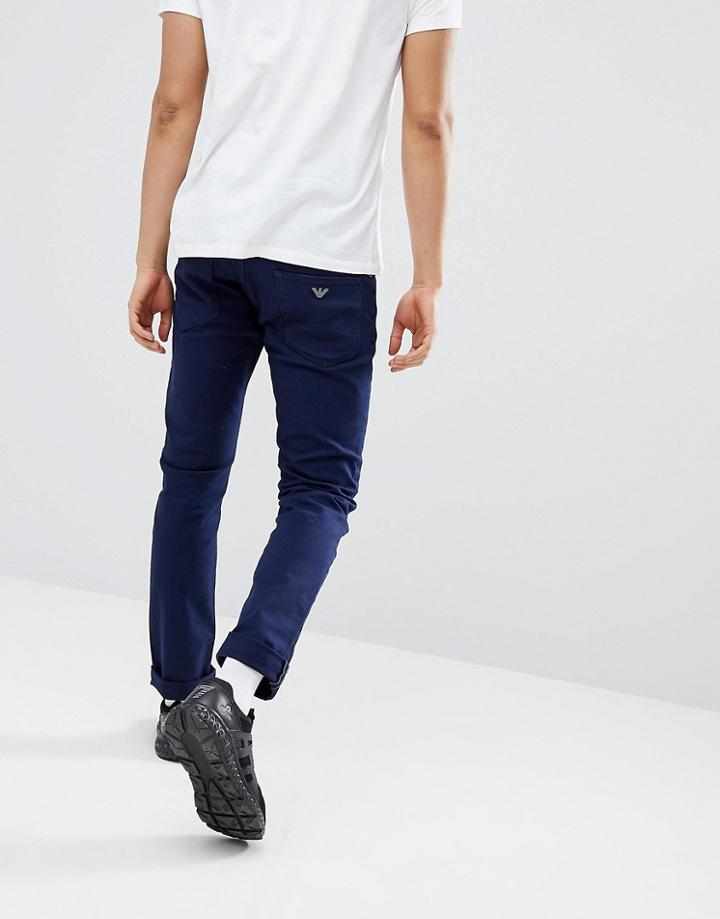 Emporio Armani J06 Slim Fit Blue Jeans - Blue