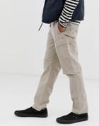 Brooklyn Supply Co Slim Fit Cargo Pants In Tan - Beige