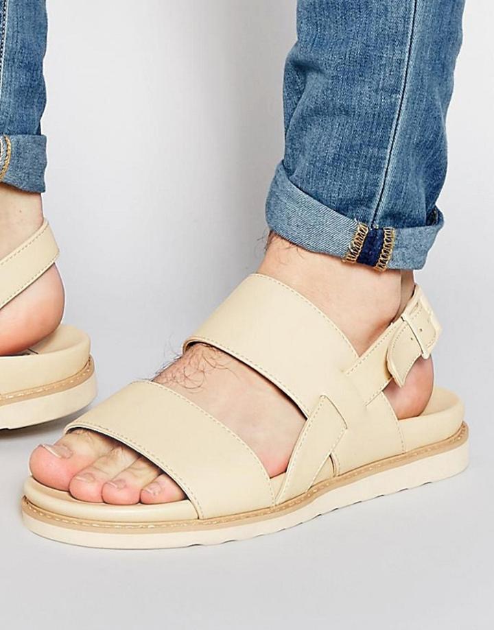 Asos Sandals In Block Color - Nude