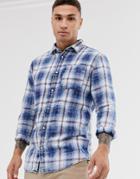 Jack & Jones Originals Checked Long Sleeve Shirt In Blue - Red