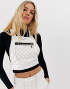 The Ragged Priest Crop Top In Faux Leather Two-piece - White