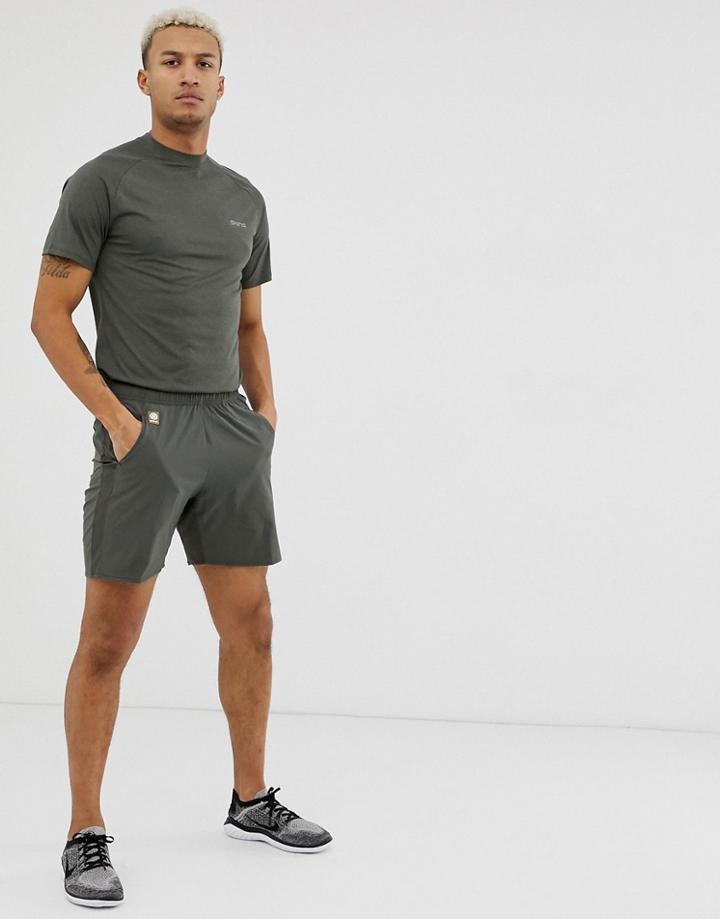 Skins Training Square 7 Inch Short In Khaki-green