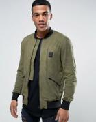 Religion Bomber Jacket In Jersey Cotton - Green