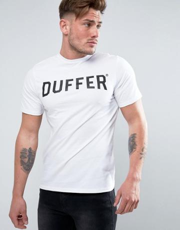 Duffer Logo T-shirt In White - White