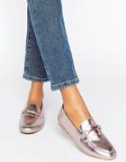 Asos Movement Leather Loafers - Beige