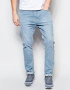 Dr Denim Jeans Leon Slim Tapered Light Blue Wash - Light Blue Wash