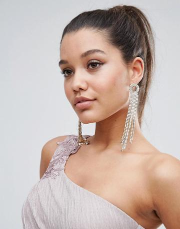 Her Curious Nature Falling Stars Shoulder Duster Earrings - Silver