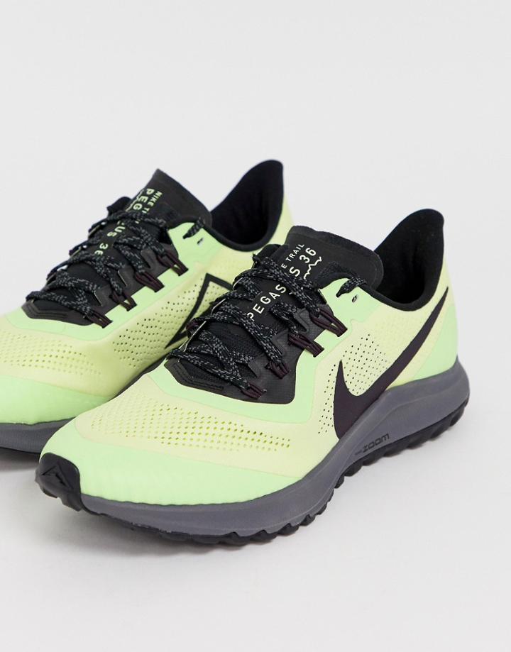 Nike Running Pegasus 36 Trail Sneakers In Yellow