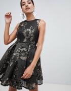 Forever Unique Baroque Patterned Dress - Multi