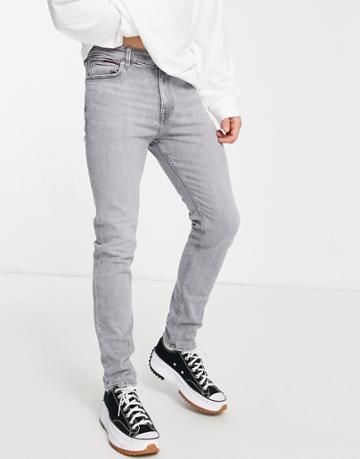 Tommy Jeans Simon Skinny Fit Jeans In Gray Wash