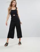 The English Factory Wide Leg Cut Out Jumpsuit - Black