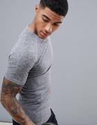 New Look Sport Muscle Fit T-shirt In Gray - Gray