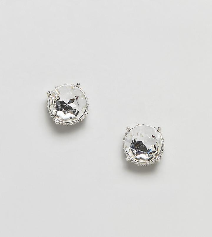River Island Large Stud Earrings In Silver - Silver