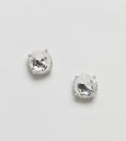 River Island Large Stud Earrings In Silver - Silver