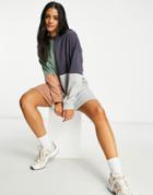 Missguided Oversized Sweater Dress In Sage Color Block-green