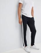 Jack & Jones Track Pant With Sport Stripe In Slim Fit - Black
