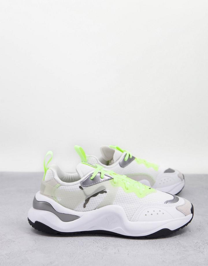 Puma Rise Metallic Sneakers In White