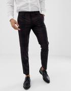 Burton Menswear Tuxedo Pants In Red Plaid - Red