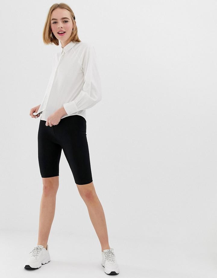 Monki Legging Shorts In Black - Black