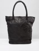 Ichi Leather Shopper - Black