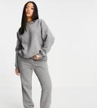 Asos Design Petite Tracksuit Ultimate Sweat / Sweatpants In Charcoal-grey