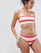 Noisy May Striped Bikini Bottom - Multi