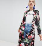 Boohoo Floral Print Maxi Shirt Dress - Multi