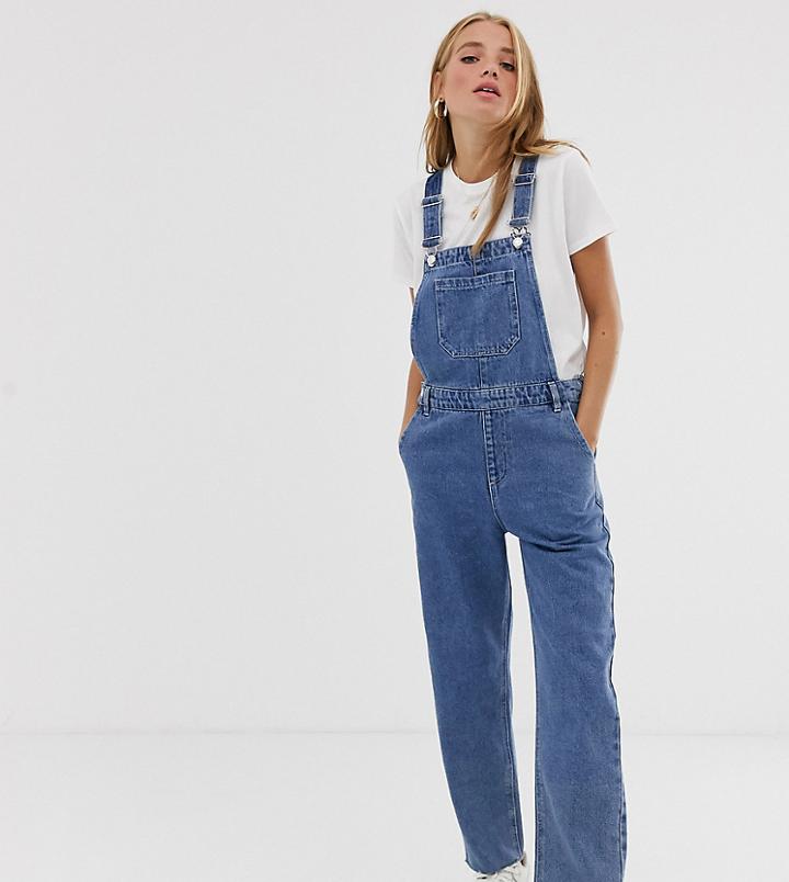 Urban Bliss Straight Leg Overalls-blue