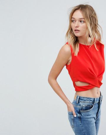 Oeuvre Crop Top - Red