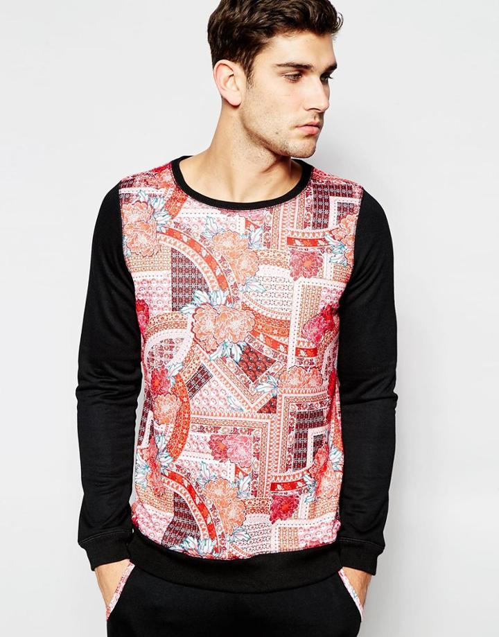 Rebel + Rogue Floral Sweatshirt - Orange