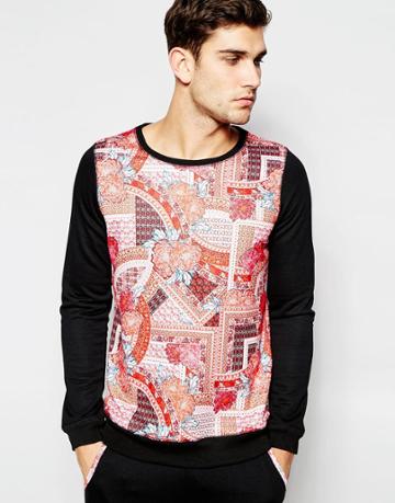 Rebel + Rogue Floral Sweatshirt - Orange