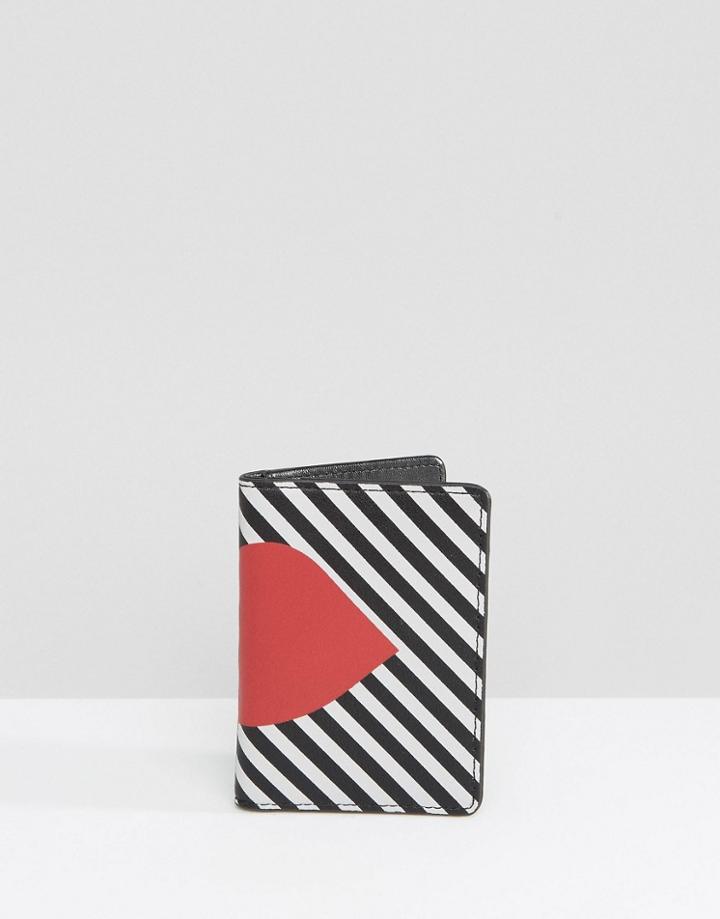 Lulu Guinness Stripe Lip Card Holder - Multi