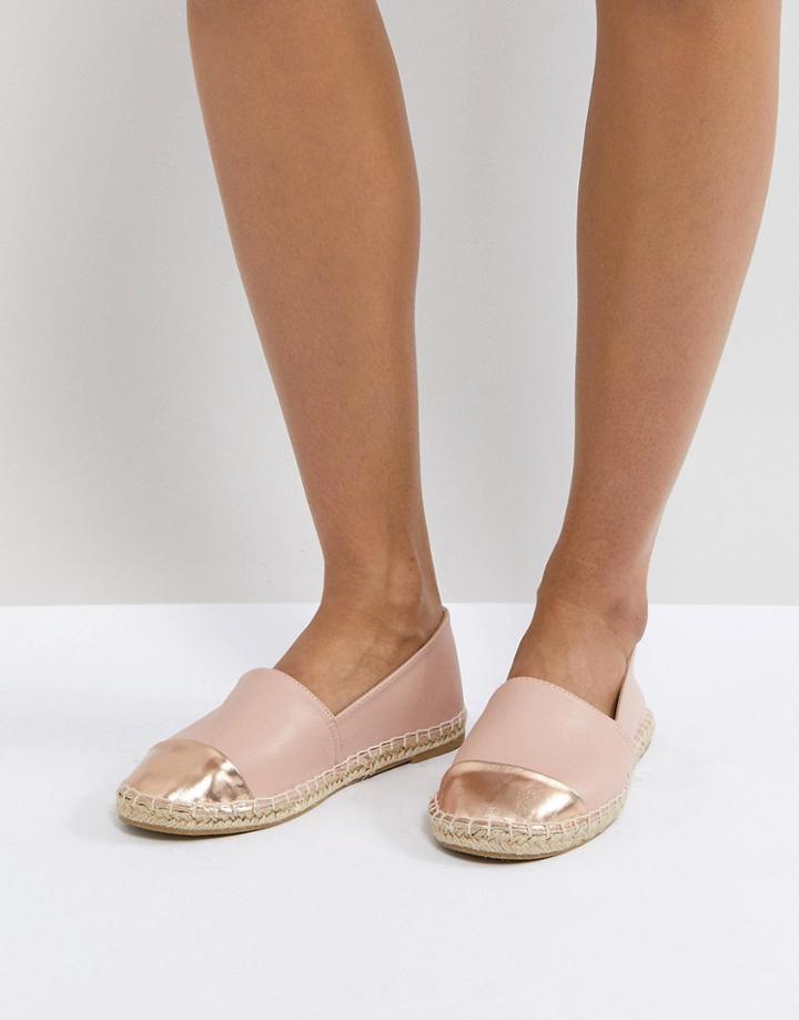 Truffle Collection Toe Cap Espadrille - Beige