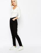 Weekday Way High Waist Slim Leg Jeans - Black