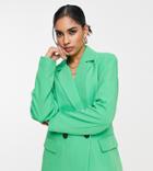 Vila Petite Exclusive Tailored Suit Blazer In Mint Green